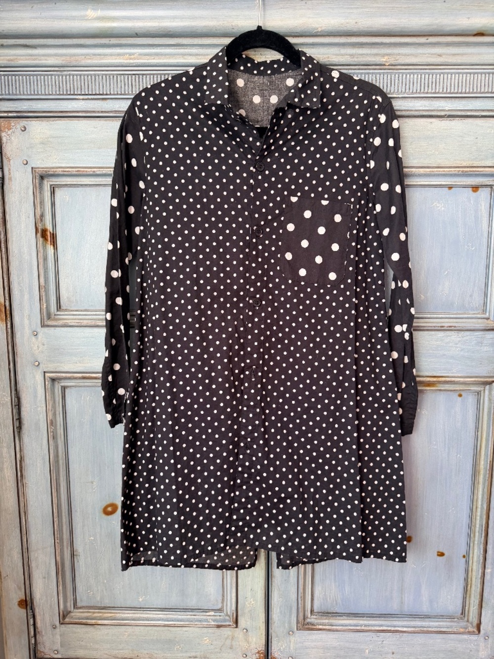 Y's Yohji Yamamoto Polka Dot Tunic Button Down Shirt Size 1 (S)